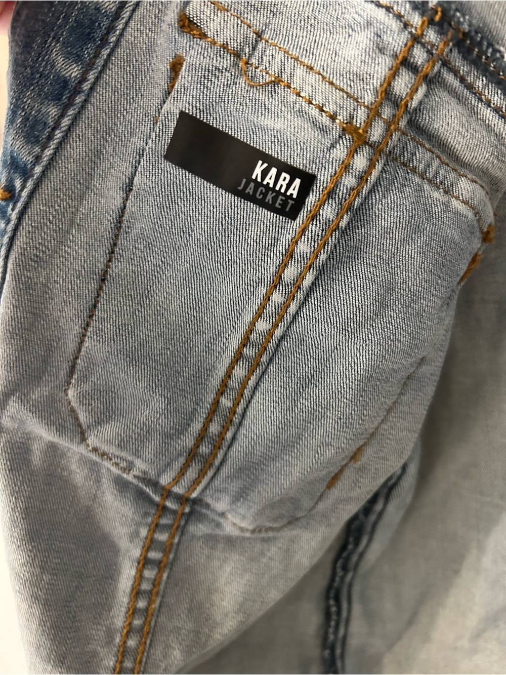 Kut from the Kloth classic Kara Blue Denim Jacket - Women's Casual Trucker - Picture 8 of 11